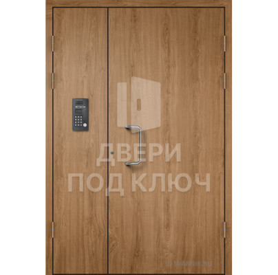 Дверь в дом металлическая с домофоном и отделкой МДФ 10 мм, цена ДПК-13859